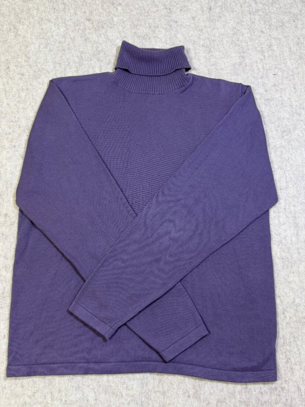 Woolrich Plum Purple | 100% Cotton | Turtleneck Sweater | Large (L)